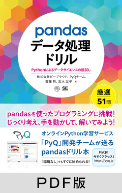 pandasデータ処理ドリル  Pythonによるデータサイエンスの腕試し【PDF版】