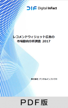 レコメンドウィジェット広告の市場動向分析調査 2017 【PDF版】