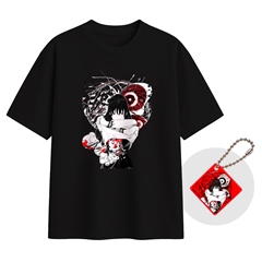 桃桃子 カバーイラスト Tシャツ（アクリルキーホルダー付き）/XLサイズ